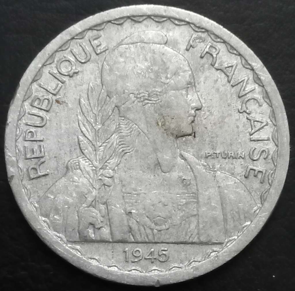 French Indo-China 20 Cent 1945 