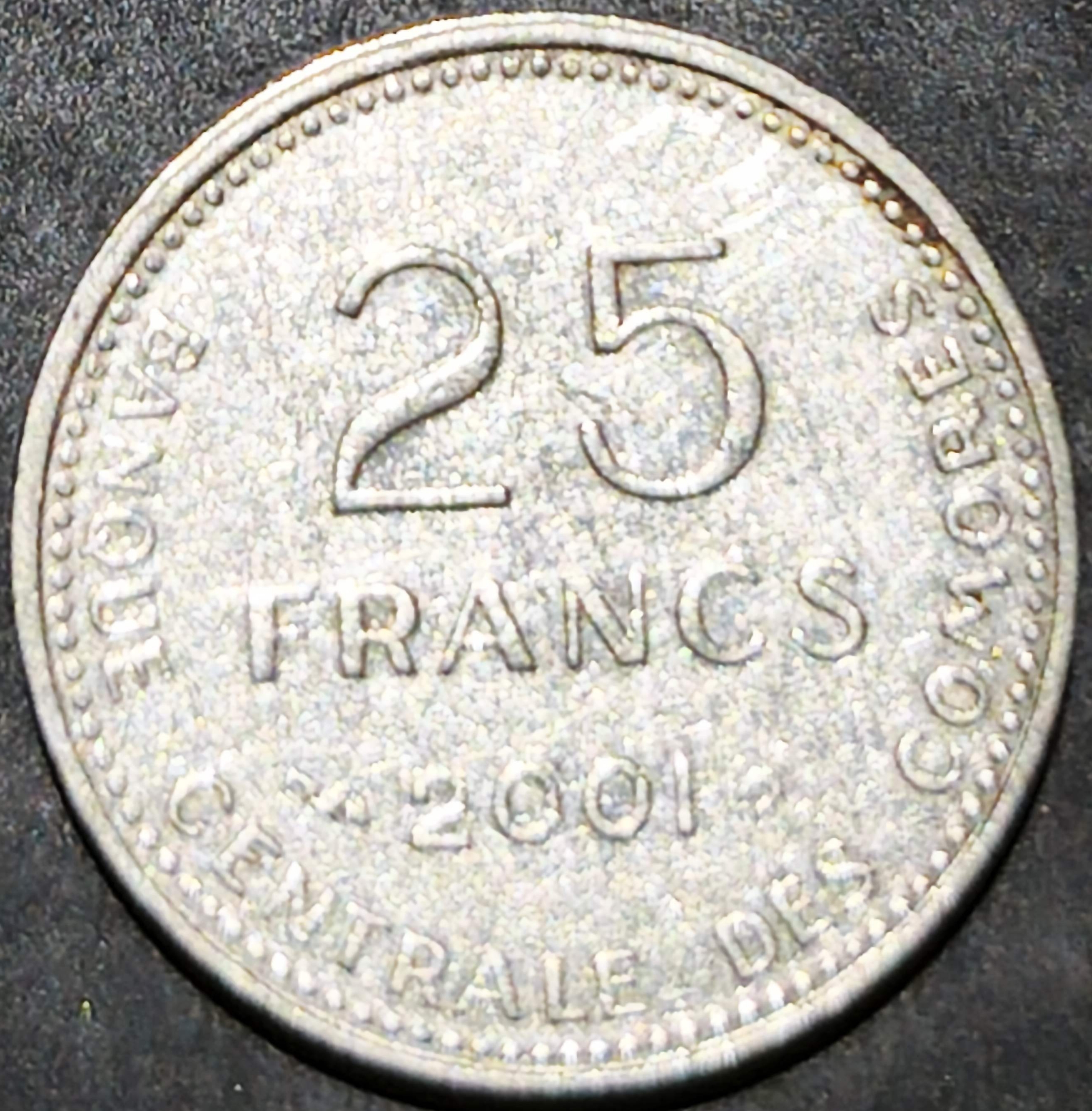 Comoros 25 Francs 2001~2013