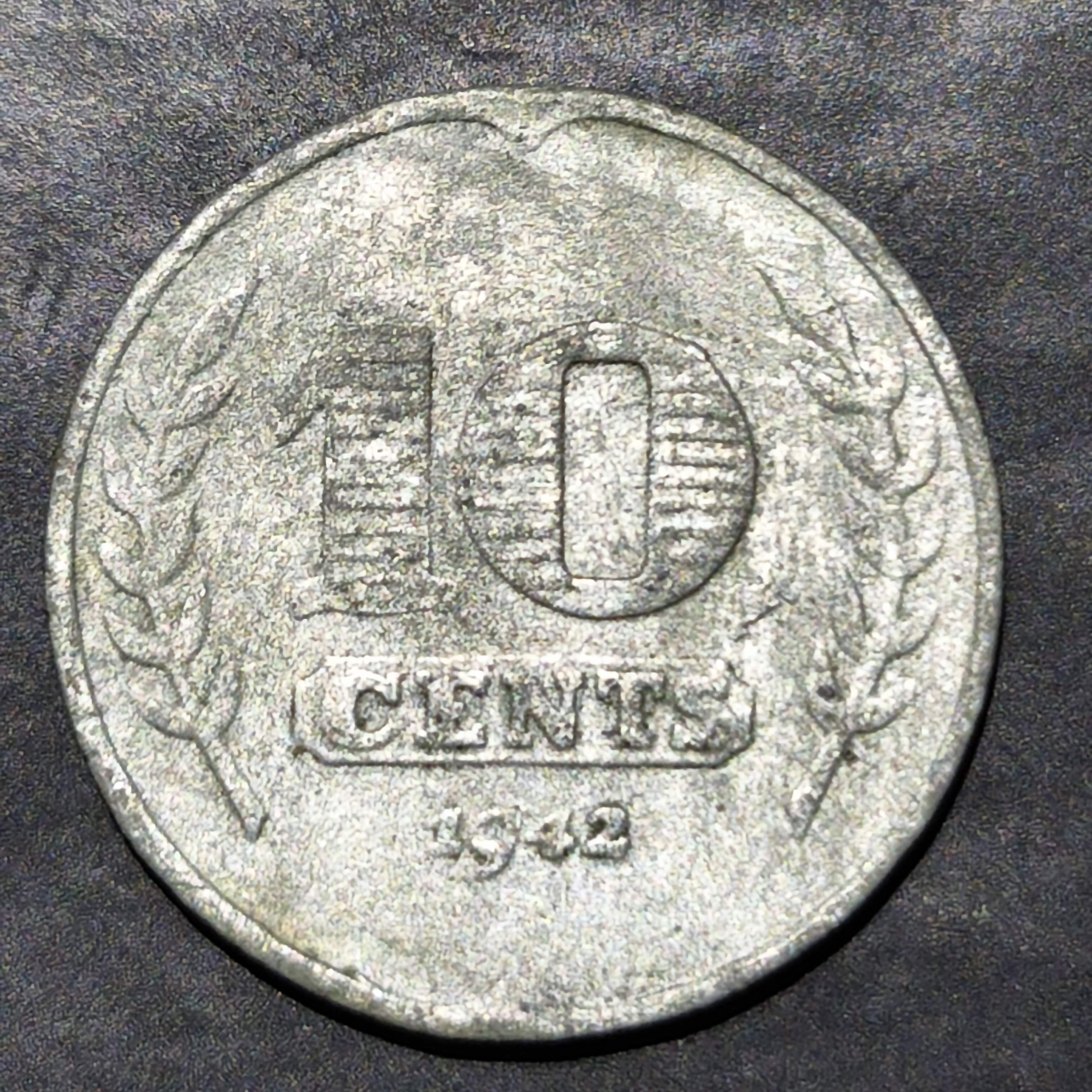 Netherlands 10 Cents 1941 1943
