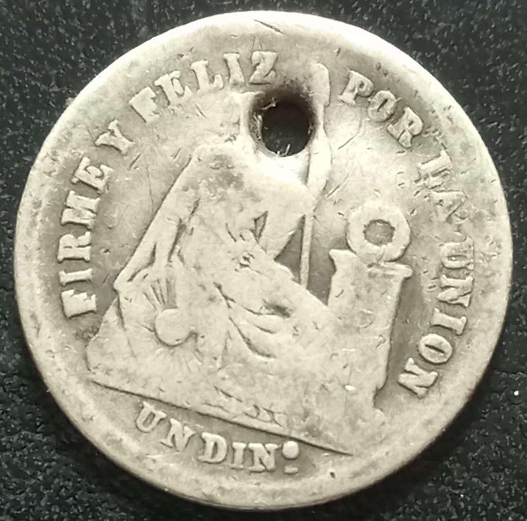 Peru 1 Dinero 1863 1877