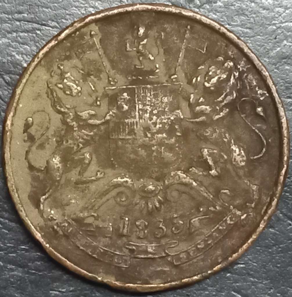 East India Co ½ Anna 1835-1845