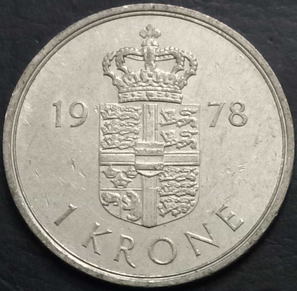 Denmark 1 Krone 1973 1978