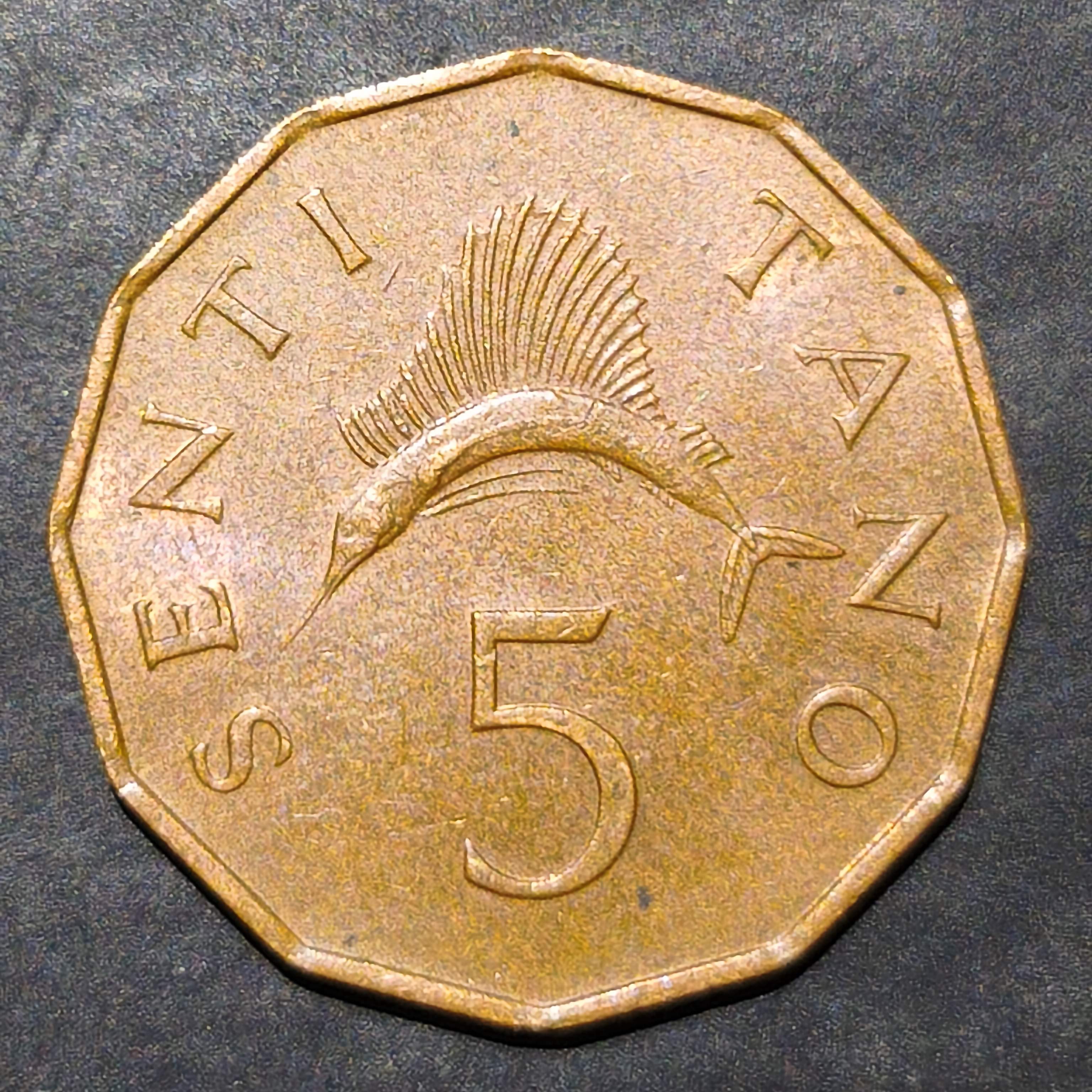 Tanzania 5 Senti 1966 1984