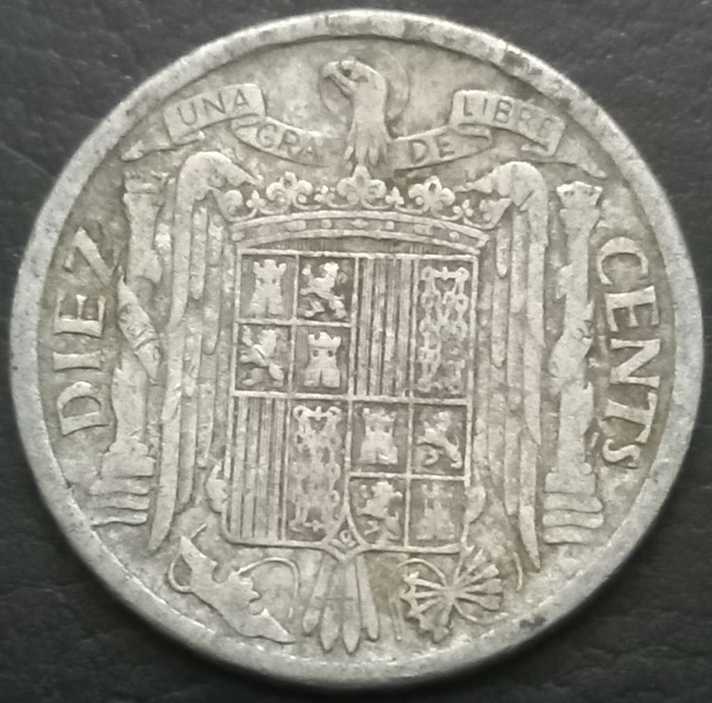 Spain 10 Centimo 1940 1953