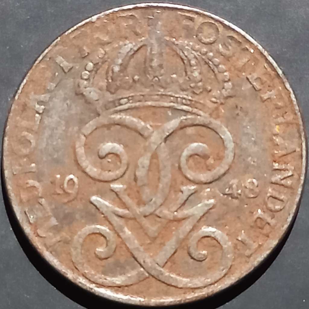 Sweden 2 Öre 1942~1950 Iron
