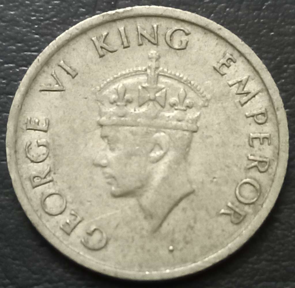 India - British ¼ Rupee 1946 1947