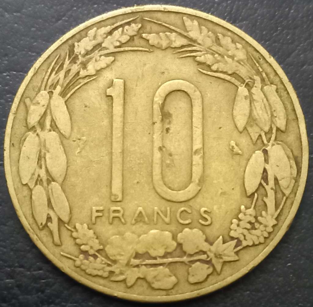 Central African States 10 Franc 1965 1973