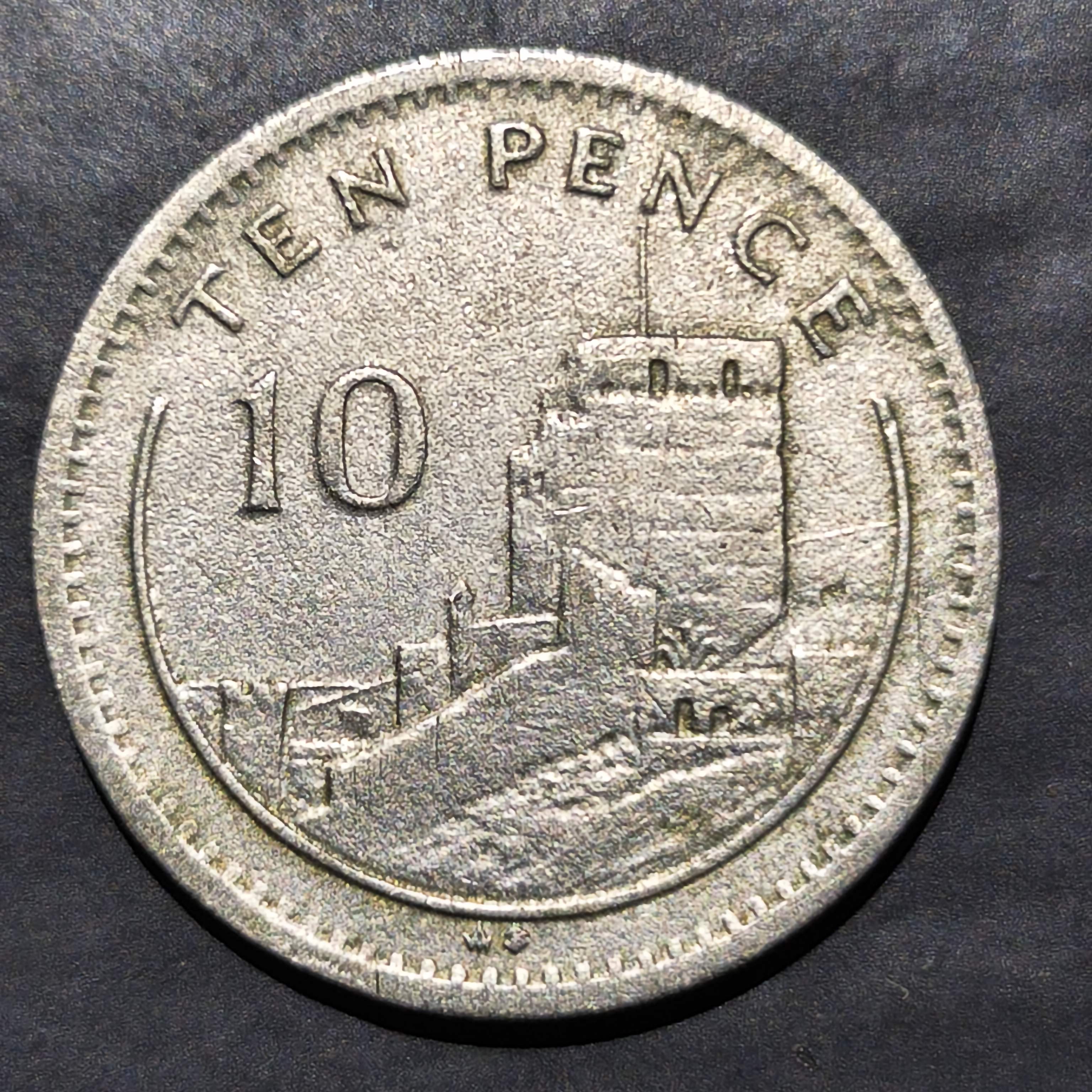 Gibraltar 10 Pence 1988 1991
