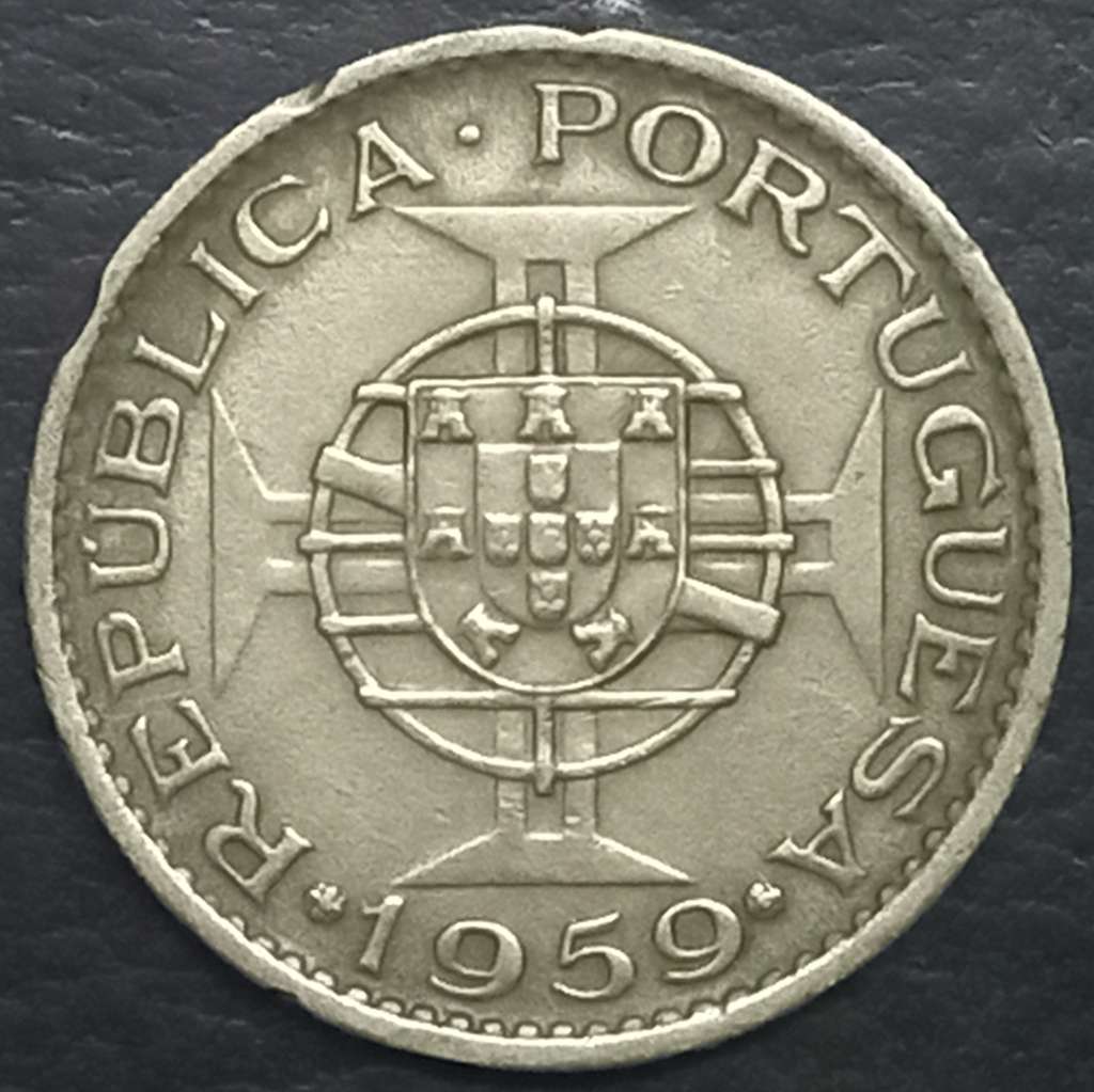 Portuguese India 1 Escudo 1958-1959