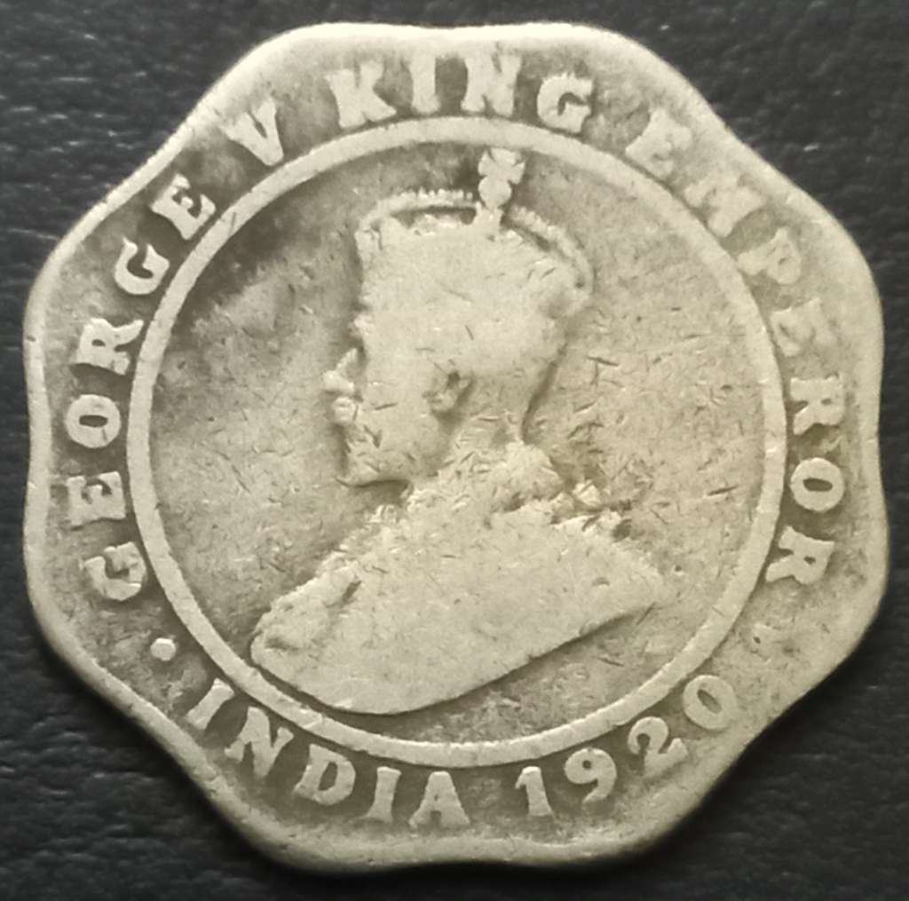 India - British 4 Anna 1919-1921