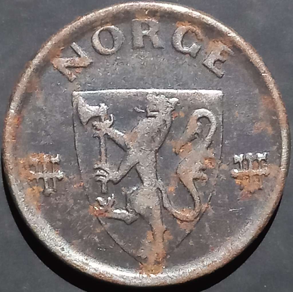 Norway 2 Øre 1943~1945 Iron
