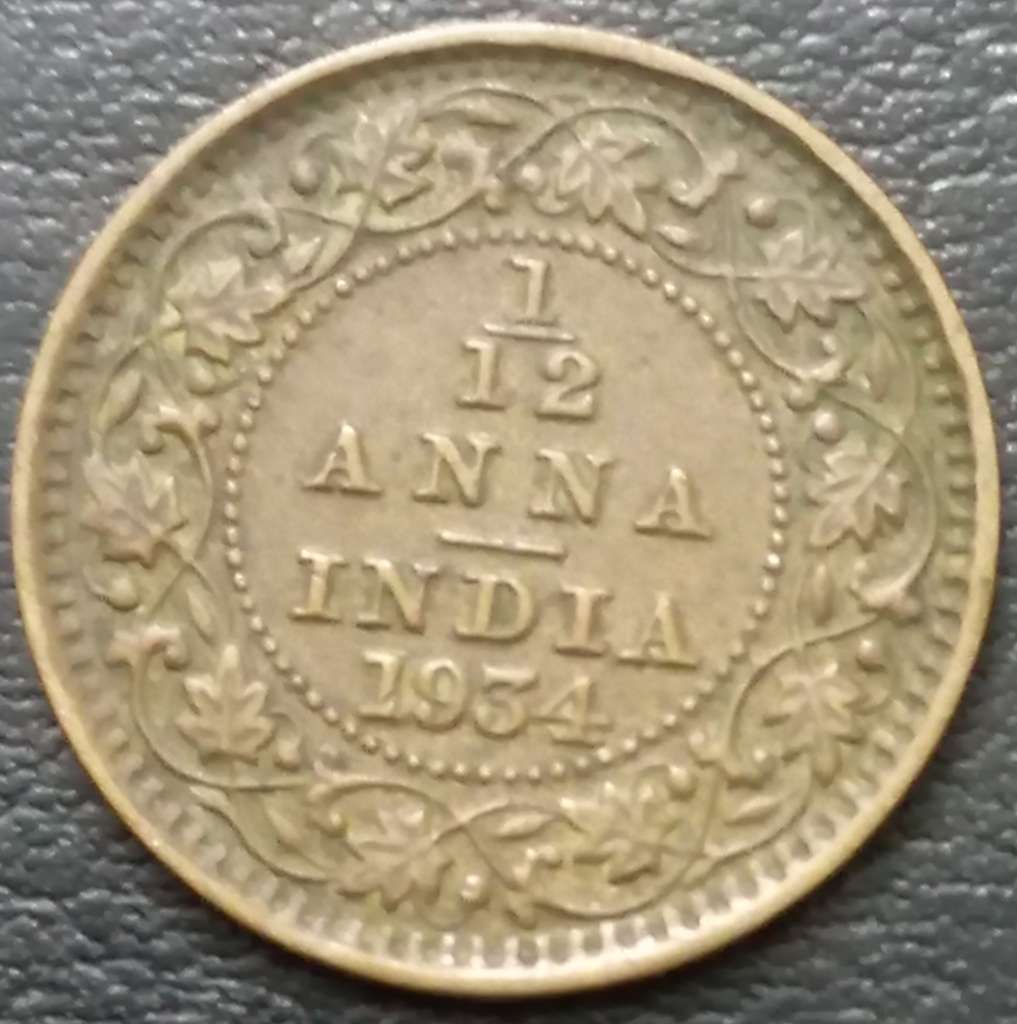 India - British 1/12 Anna 1912-1936