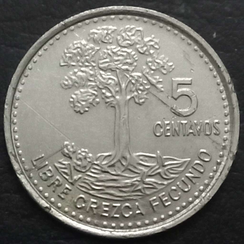 Guatemala 5 Centavo 2009~2018 Steel