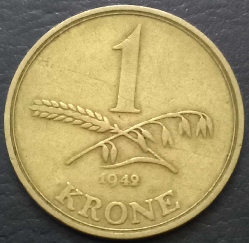 Denmark 1 Krone 1942 1947