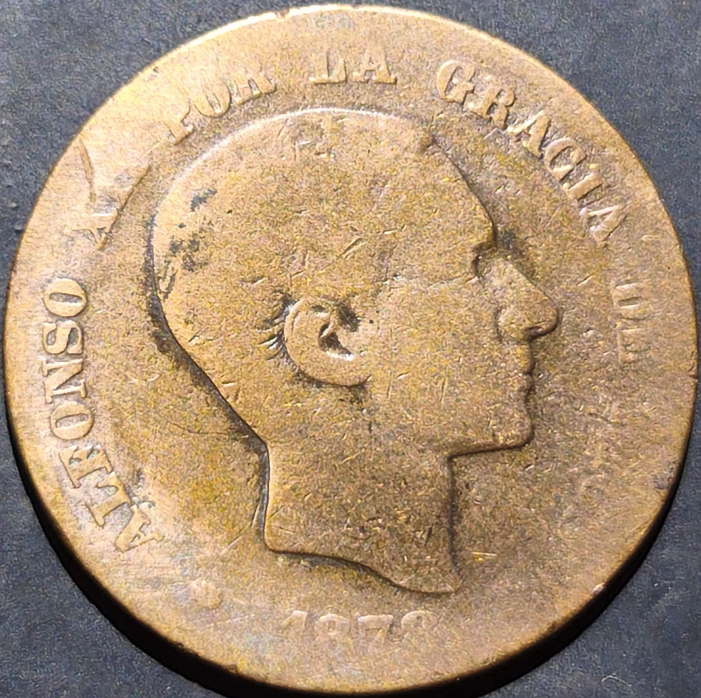 Spain 10 CentImos 1877 1879