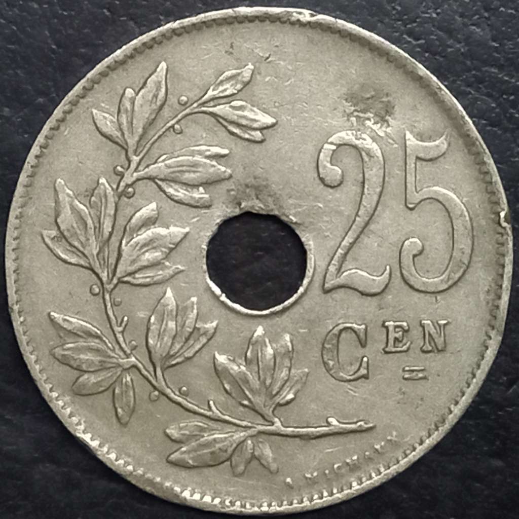 Belgium 25 Centime 1910 1929