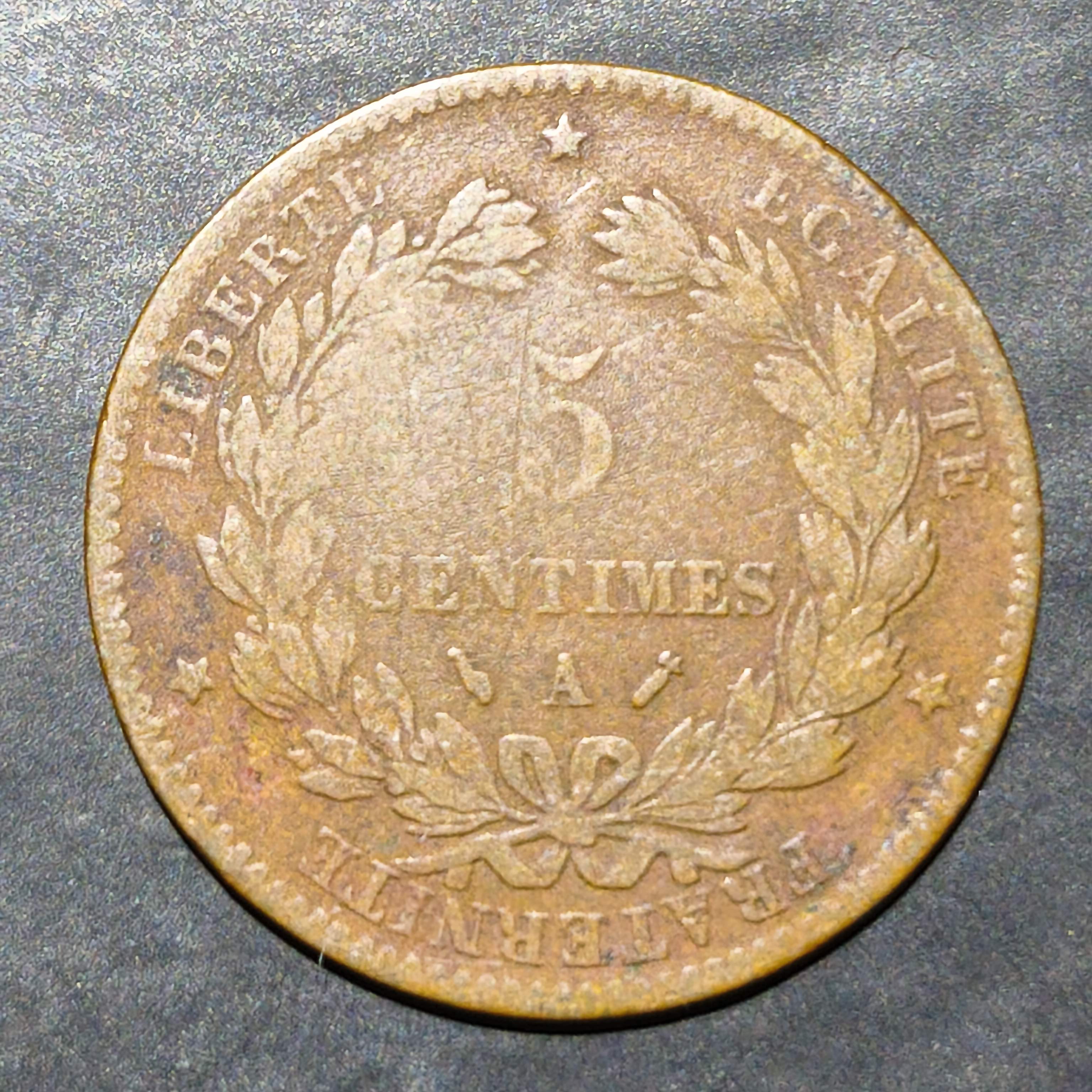 France 5 Centimes 1871 1898