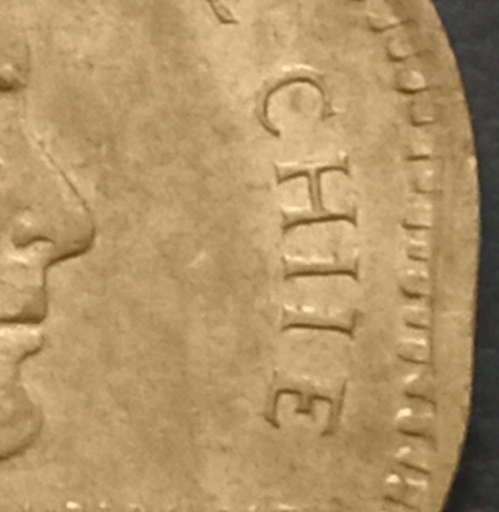 Chile 50 Peso 2008 Error Chiie