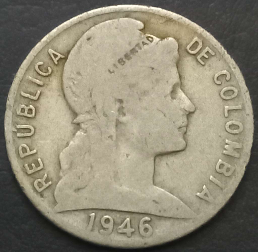 Colombia 5 Centavo 1918 1950