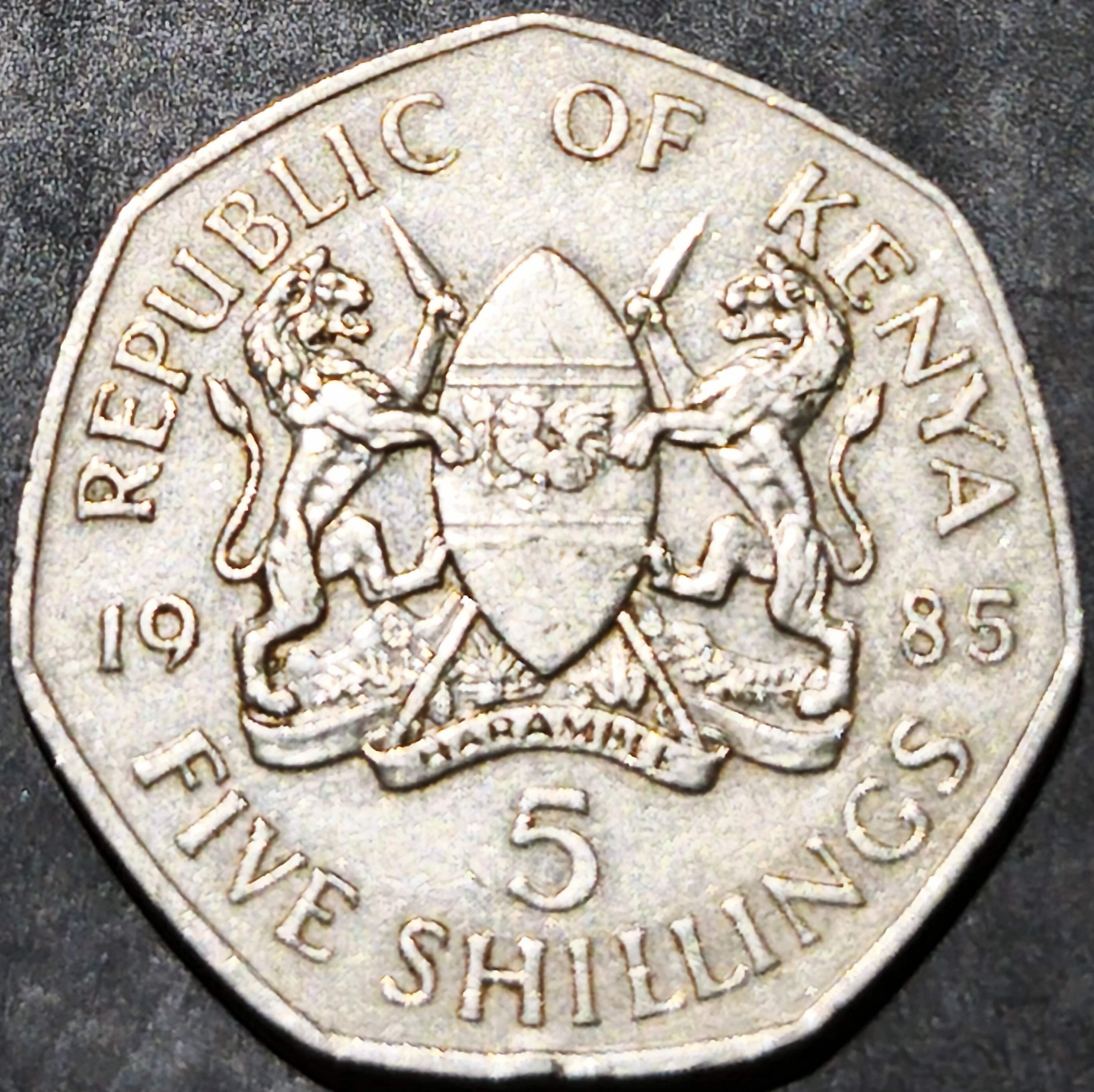 Kenya 5 Shillings 1985