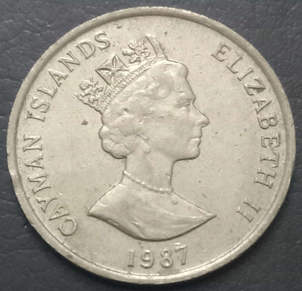 Cayman Islands 25 Cent 1987 1990