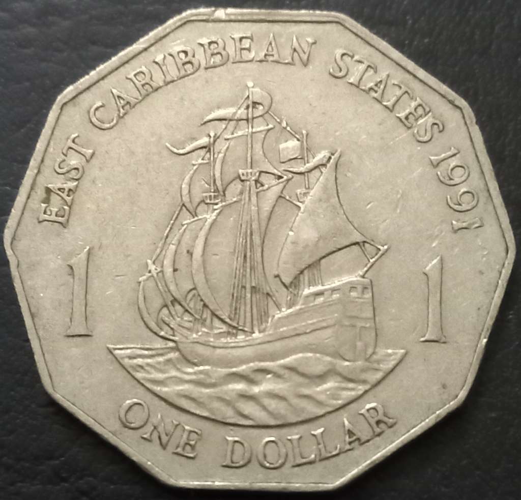 East Caribbean States 1 Dollar 1989 2001