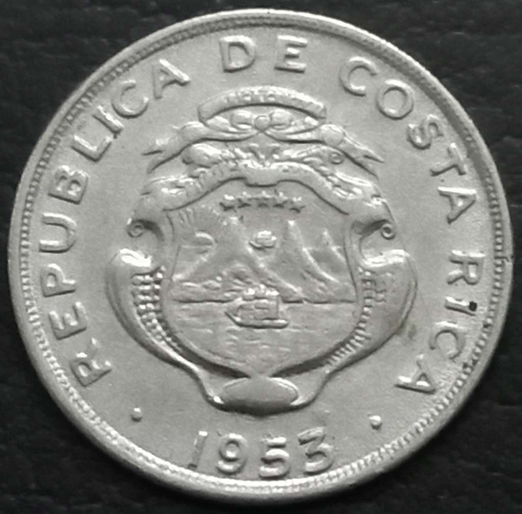Costa Rica 5 Centimos 1953~1958