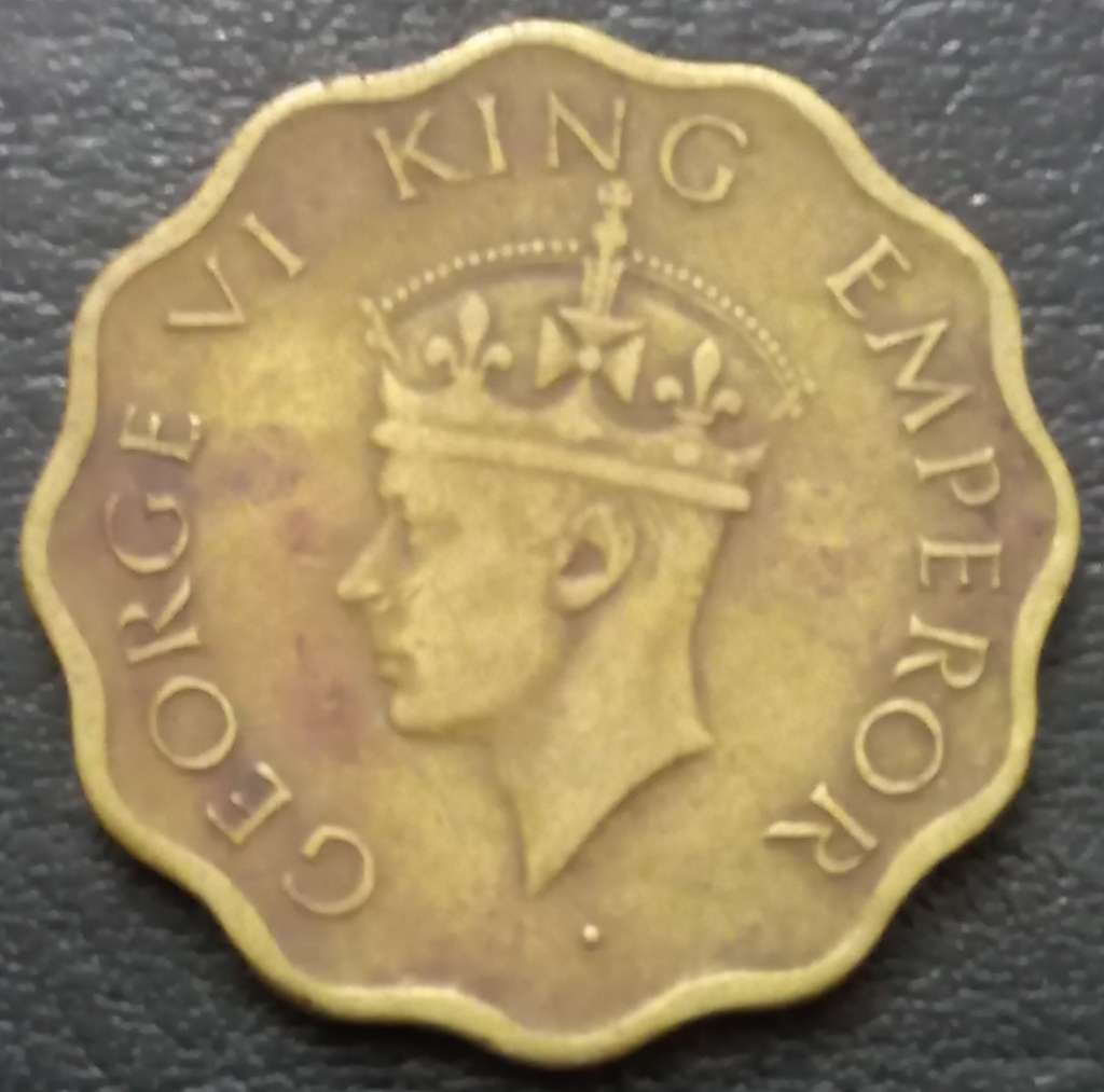 India - British 1 Anna 1942 1945