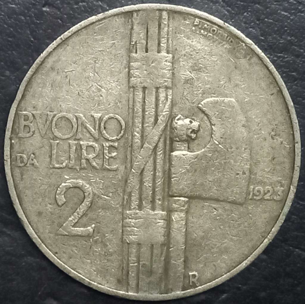 Italy 2 Lira 1923 1927