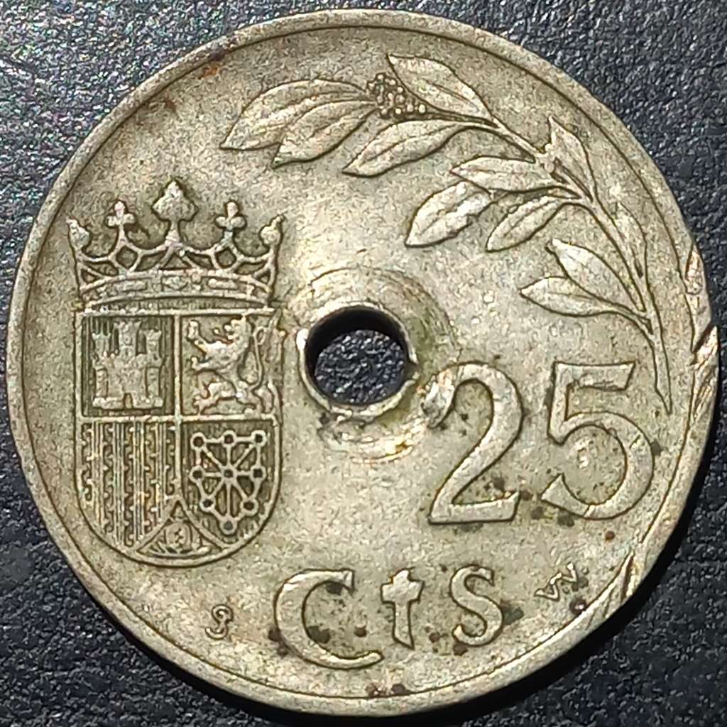 Spain 25 Centimo 1937 