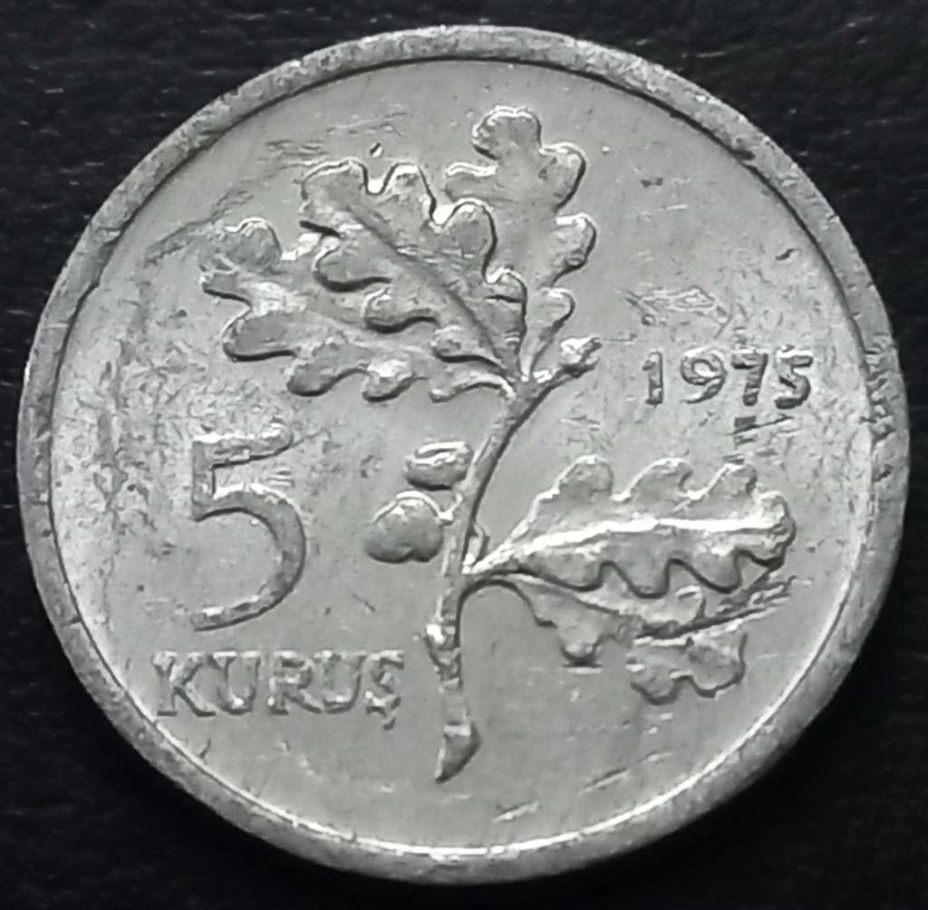 Turkey 5 Kurus 1975 FAO