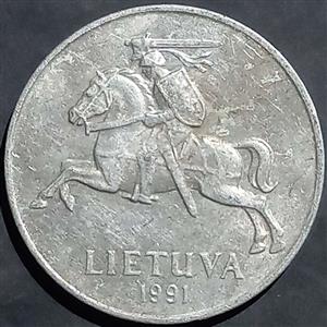 Lithuania 2 Centai 1991 