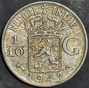 Netherland Indies ⅟10 Gulden 1942 1945