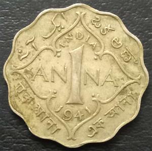 India - British 1 Anna 1940-1941