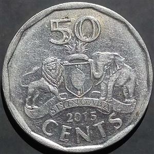 Eswatini 50 Cents 2015 