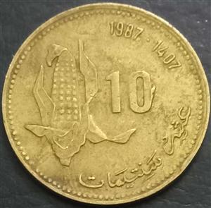 Morocco 10 Santimat 1987 