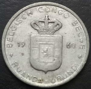 Belgian Congo 1 Franc 1957 1960