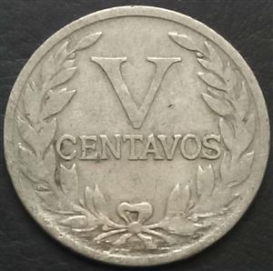 Colombia 5 Centavo 1918 1950