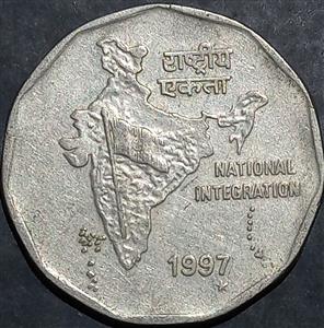 India Republic 2 Rupee 1995~2003 Korea