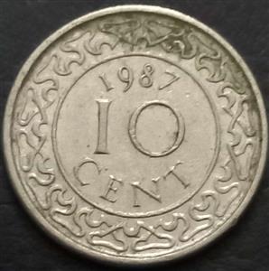 Suriname 10 Cent 1987 1989
