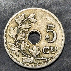 Belgium 5 Centimes 1904~1907