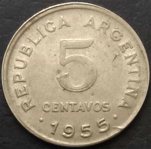 Argentina 5 Centavo 1954 1956