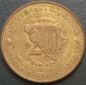 Bosnia & Herzegovina 20 Feninga 1998 2017