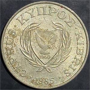 Cyprus 5 Cents 1985 1990