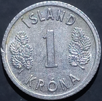 Iceland 1 Krona 1976 1980