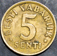 Estonia 5 Senti 1991 1995