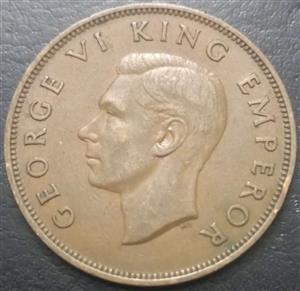 New Zealand 1 Penny 1940 1947