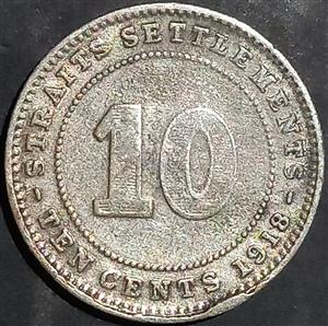 Malaysia 10 Cents 1918~1920
