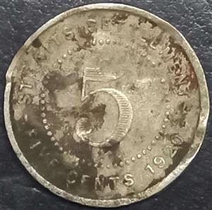Malaysia 5 Cent 1920 