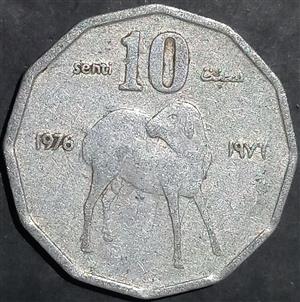Somalia 10 Senti 1976